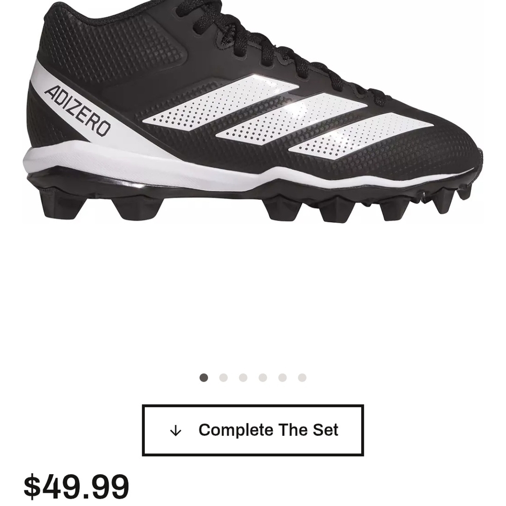 adidas Black and White Kids Soccer Sneakers
